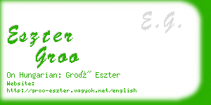 eszter groo business card